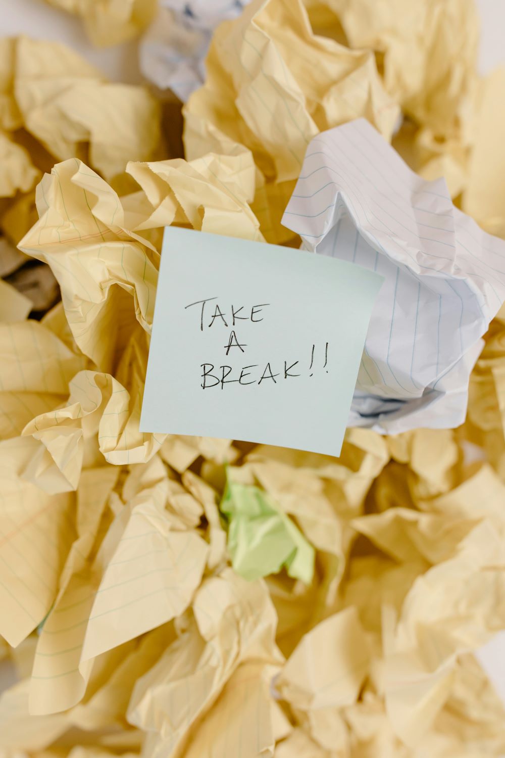 note saying take a break